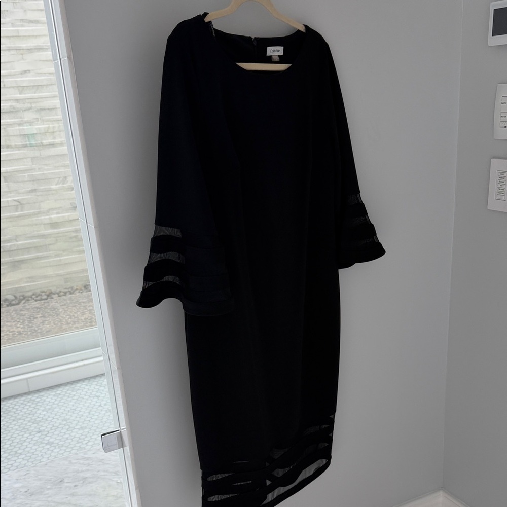 Calvin Klein Black Dress with Zipper Detail